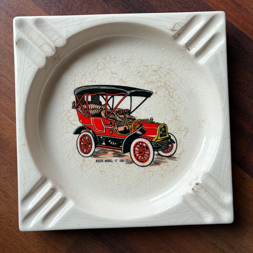 Vintage Buick Model C 1905 Ashtray Ceramic Decor Car‎ Collector Gift